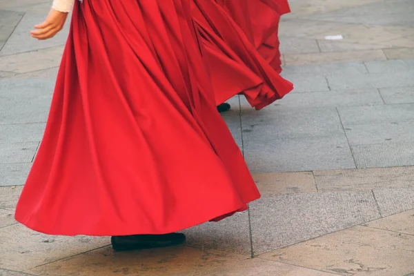 Danza Tradizionale Basca Una Festa Popolare — Foto Stock