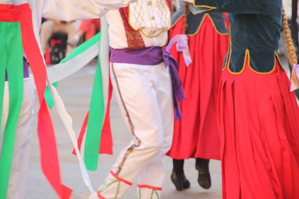 Traditionele Baskische Dans Een Volksfeest — Stockfoto