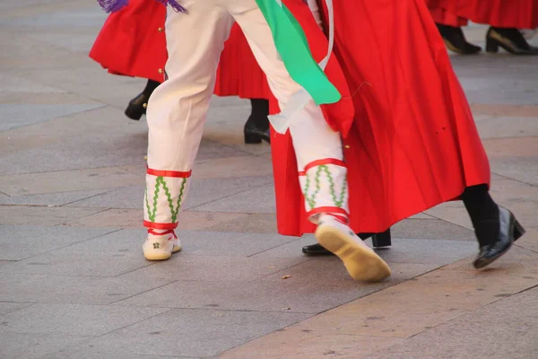 Danza Tradicional Vasca Festival Folclórico —  Fotos de Stock