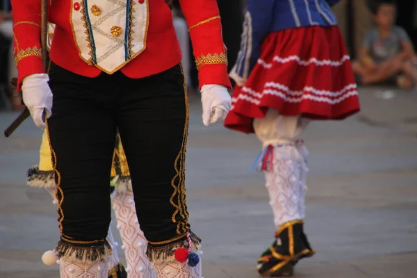 Dança Basca Tradicional Festival Folclórico — Fotografia de Stock