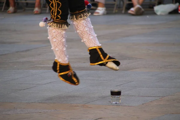 Danza Tradizionale Basca Una Festa Popolare — Foto Stock