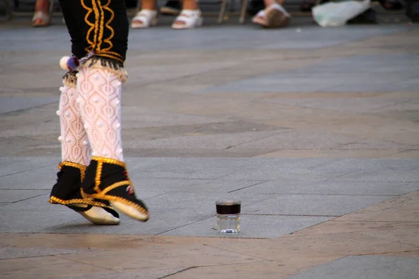 Traditioneller Baskischer Tanz Auf Einem Volksfest — Stockfoto