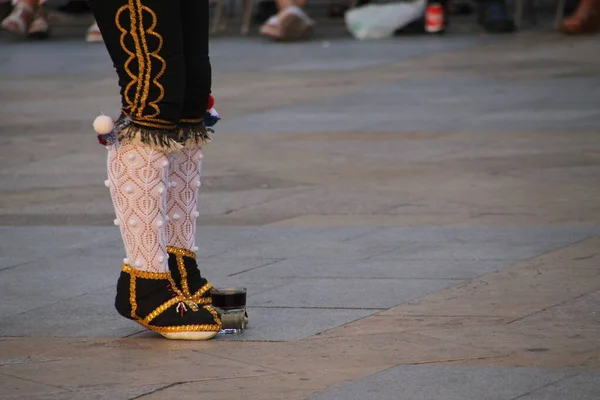 Danza Tradizionale Basca Una Festa Popolare — Foto Stock