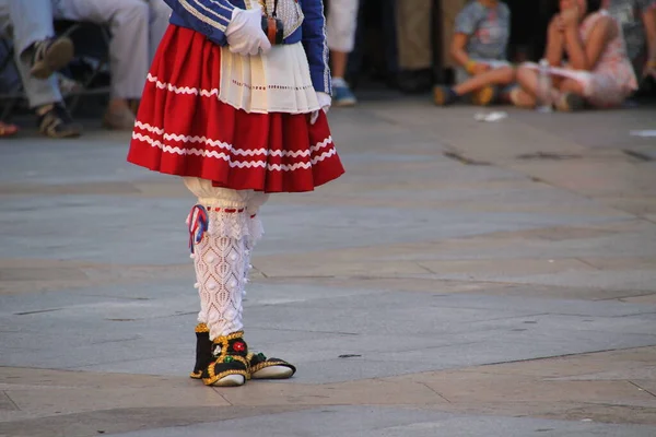 Danza Tradicional Vasca Festival Folclórico — Foto de Stock