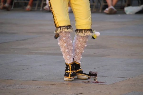 Danse Basque Traditionnelle Dans Festival Folklorique — Photo