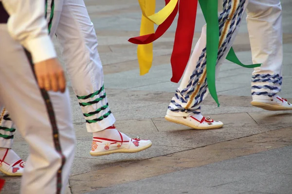 Traditioneller Baskischer Tanz Auf Einem Volksfest — Stockfoto