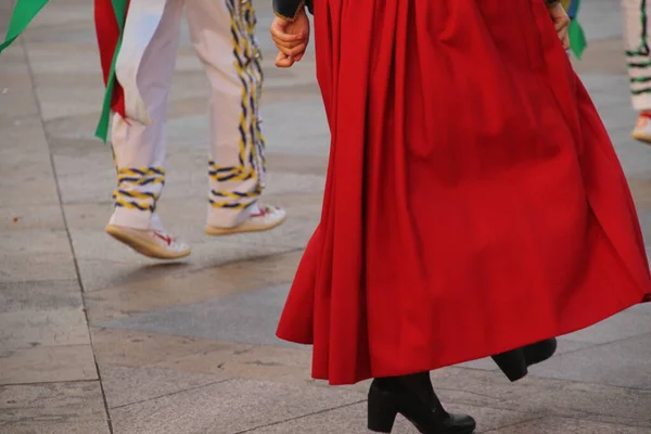 Traditionell Baskisk Dans Folkfest — Stockfoto