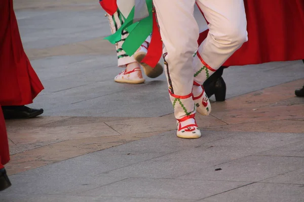 Basque Folk Dance Street Festival — Stock Photo, Image