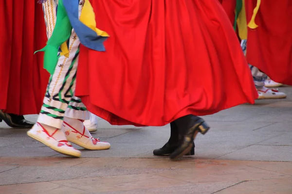 Basque Folk Dance Street Festival — Stock Photo, Image