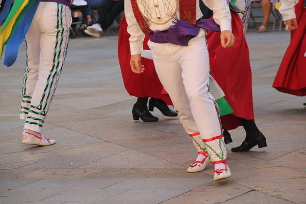 Danse Folklorique Basque Dans Festival Rue — Photo