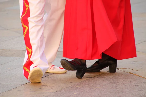 Baskische Volksdans Een Straatfestival — Stockfoto