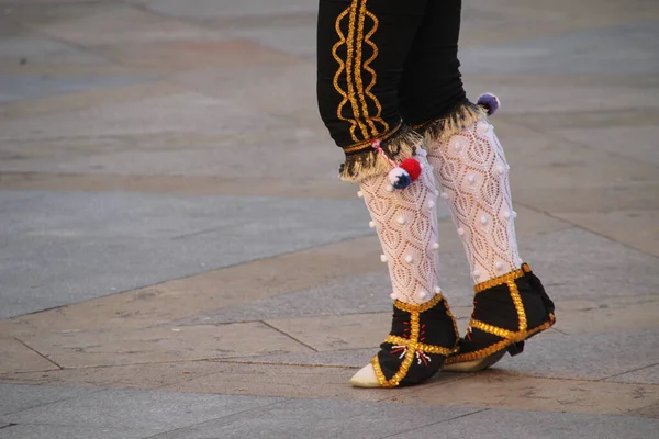 Баскский Народный Танец Уличном Фестивале — стоковое фото