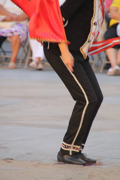 Danse Folklorique Basque Dans Festival Rue — Photo