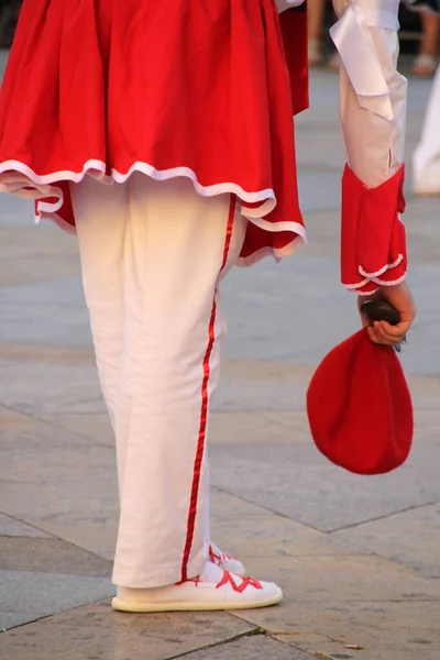 Baskische Volksdans Een Straatfestival — Stockfoto