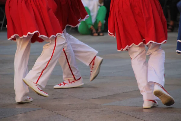 Baskisk Folkdans Gatufestival — Stockfoto