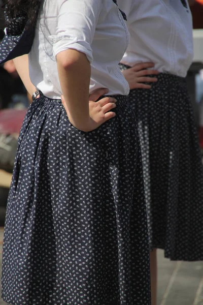 Danse Basque Traditionnelle Dans Festival Folklorique — Photo