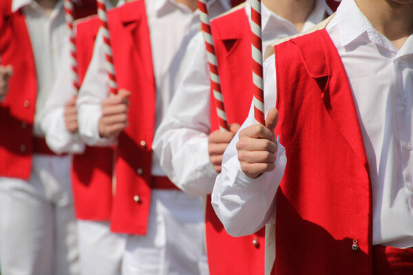 Traditional Basque dance in a folk festival