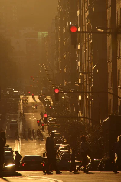 Avenida Bilbao Una Noche Verano — Foto de Stock