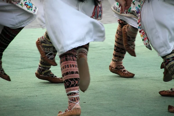 Dança Folclórica Sérvia Festival Rua — Fotografia de Stock