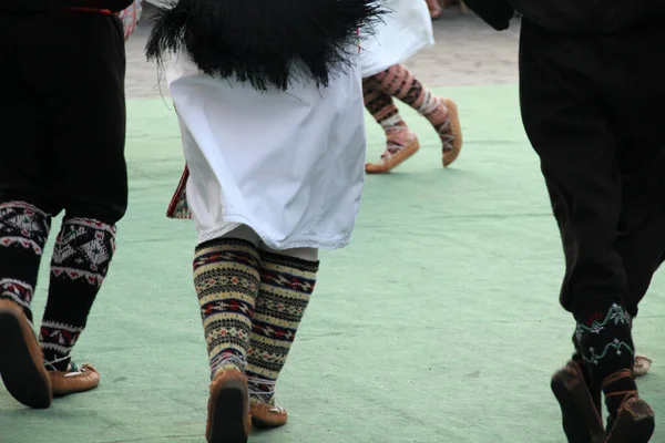 Danse Folklorique Serbe Dans Festival Rue — Photo