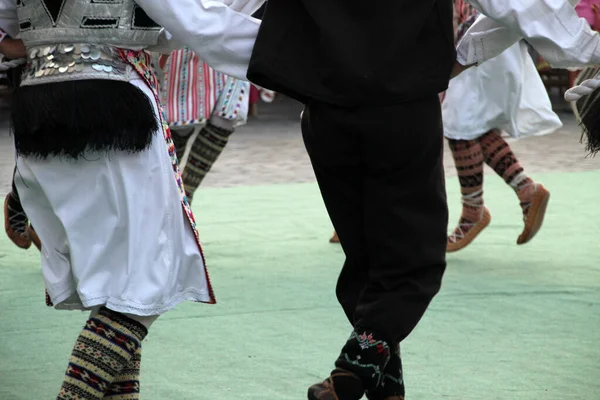 Сербський Народний Танець Вуличному Фестивалі — стокове фото