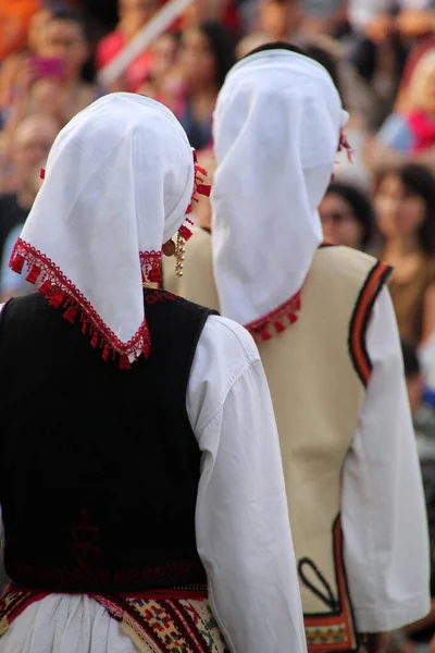 Servische Volksdans Een Straatfestival — Stockfoto