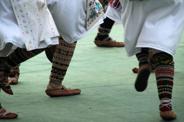 Danza Popolare Serba Festival Strada — Foto Stock