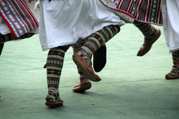 Serbski Taniec Ludowy Festiwalu Ulicznym — Zdjęcie stockowe