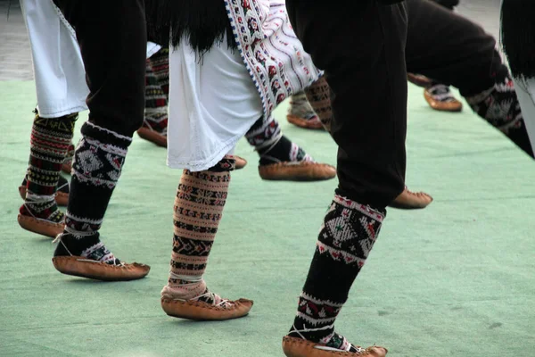 Sırp Halk Dansları Bir Sokak Festivalinde — Stok fotoğraf