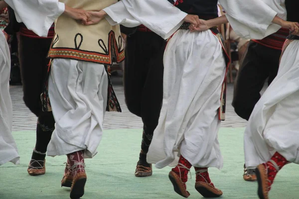 Σερβικός Λαϊκός Χορός Φεστιβάλ Δρόμου — Φωτογραφία Αρχείου