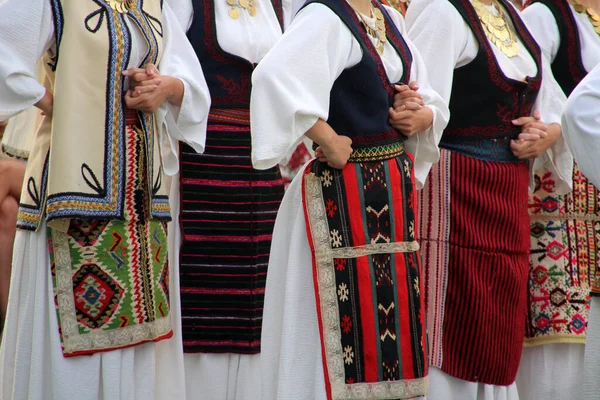 Σερβικός Λαϊκός Χορός Φεστιβάλ Δρόμου — Φωτογραφία Αρχείου
