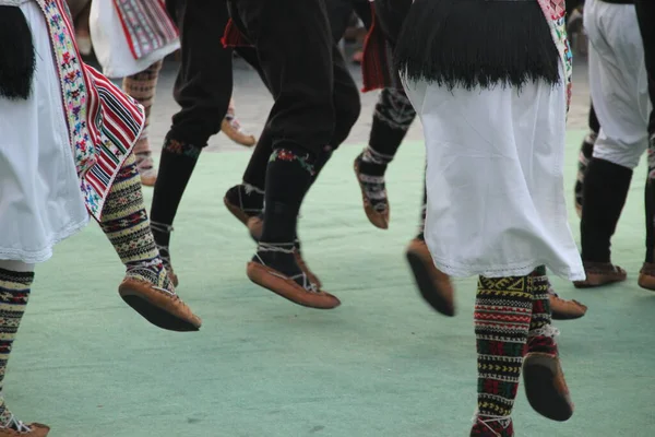 Danza Popolare Serba Festival Strada — Foto Stock