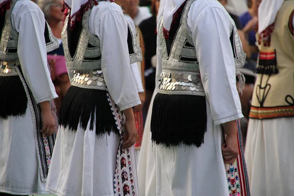 Σερβικός Λαϊκός Χορός Φεστιβάλ Δρόμου — Φωτογραφία Αρχείου