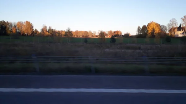 Driving Highway Sweden — Stock Photo, Image