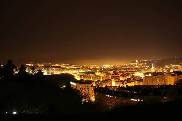 Panoramic View Bilbao Night — Stock Photo, Image