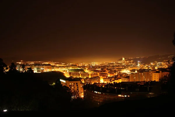 Panoramic View Bilbao Night — Stock Photo, Image