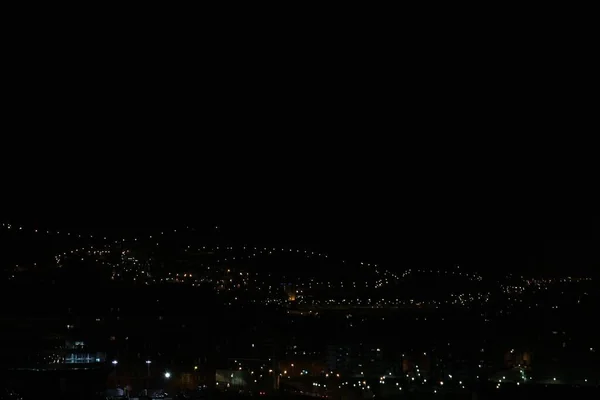 Panoramiczny Widok Bilbao Nocy — Zdjęcie stockowe
