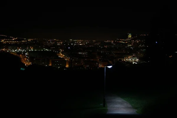 Blick Auf Bilbao Bei Nacht — Stockfoto