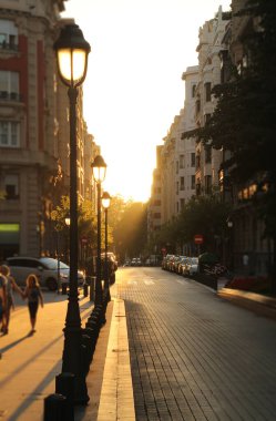 Akşamları Bilbao manzarası