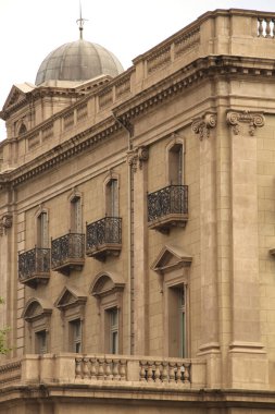 Barselona şehir merkezinde şehir manzarası