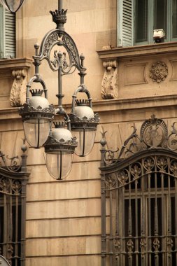 Barselona şehir merkezinde şehir manzarası