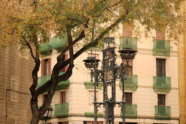 巴塞罗那市中心的城市景观 — 图库照片