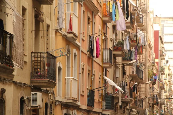 Barselona şehir merkezinde şehir manzarası