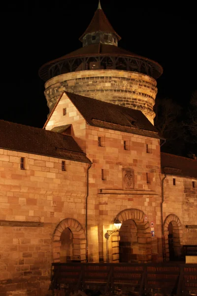 Vista Nocturna Ciudad Nuremberg —  Fotos de Stock