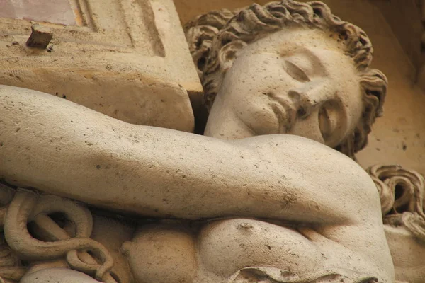 Estátua Artística Centro Paris — Fotografia de Stock