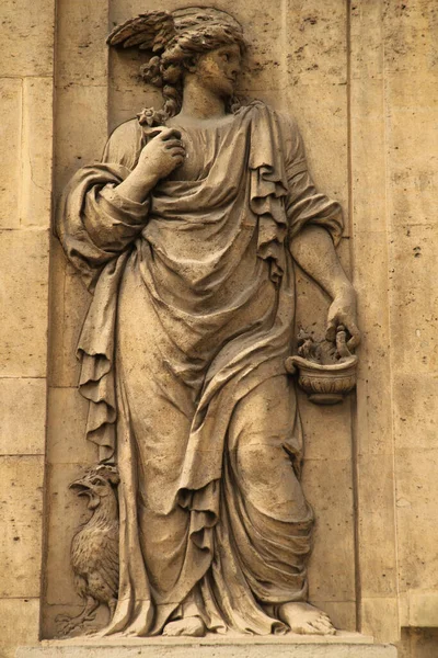 Estátua Artística Centro Paris — Fotografia de Stock