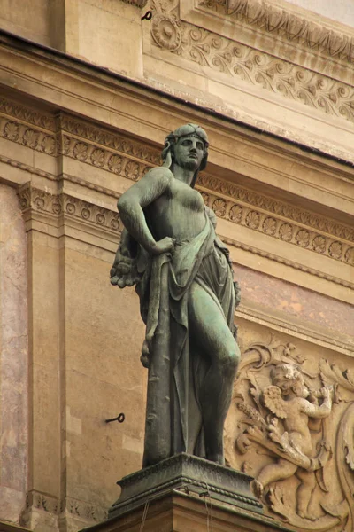 Estátua Artística Centro Paris — Fotografia de Stock