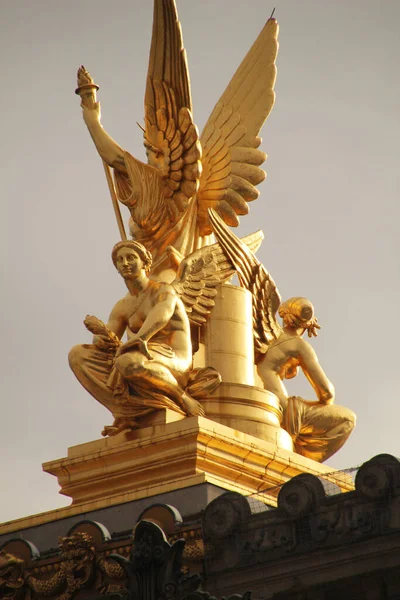 Estatua Artística Centro París — Foto de Stock