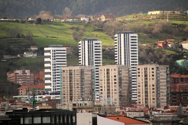 Vista Urbana Sobre Cidade Bilbau — Fotografia de Stock
