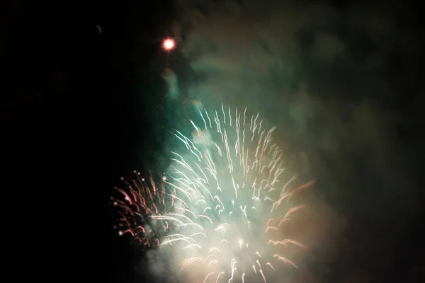 Ausstellung Von Feuerwerk Der Nacht — Stockfoto